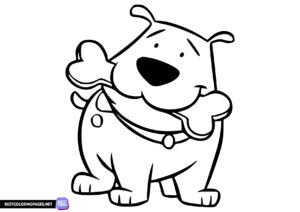 Bulldog T-Bone Clifford Coloring Page