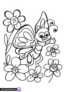 Butterfly coloring pages for kids