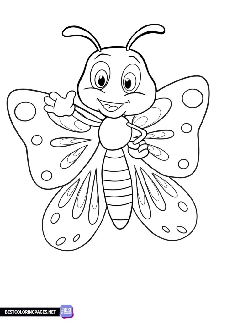 Butterfly coloring sheets