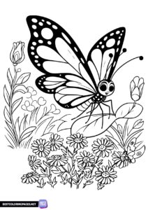 Butterfly free printable coloring pages