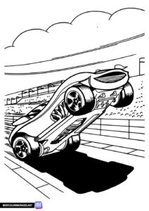 Car race coloring page for boys