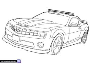 Chevrolet Camaro Police coloring page