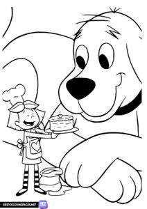 Clifford Birthday coloring pages
