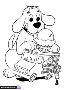 Clifford and Emily colouring page
