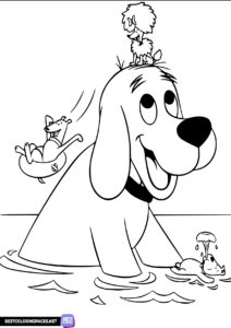 Clifford and friends coloring pages