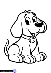 Clifford free coloring page printable