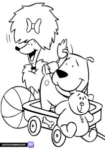 Clifford friends coloring page