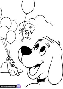 Clifford the Dog coloring page for kids