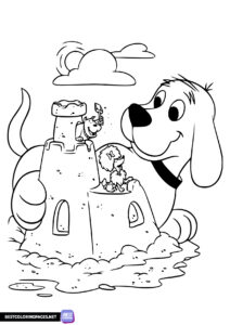 Clifford the big red dog coloring page