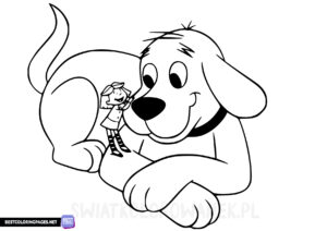 Clifford the dog coloring page to print