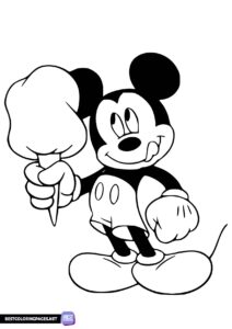 Coloring Page Mickey Mouse