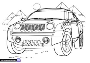 Coloring page Off-road car