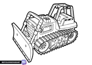 Coloring page bulldozer