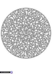 Coloring page for adults mandala