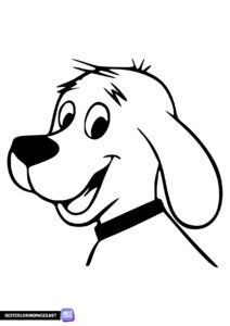 Coloring page with Clifford the dog