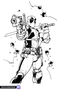Coloring pages Deadpool
