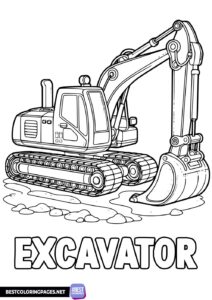 Coloring pages Excavator