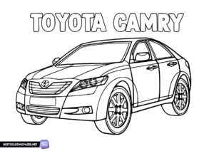 Coloring pages Toyota Camry cars