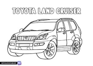 Coloring pages Toyota Land Cruiser cars