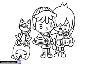 Coloring pages from the game Toca Life World
