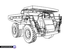 Construction machinery Truck coloring page