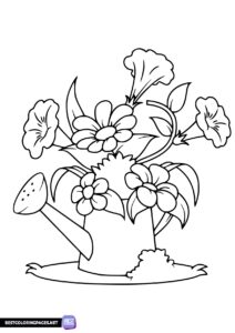 Convection with flowers coloring page