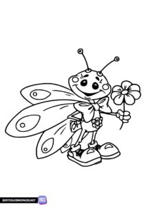 Cute butterfly printable coloring page