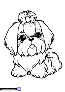 Cute printable doggie coloring pages