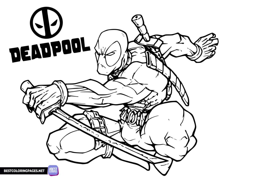 Deadpool coloring page