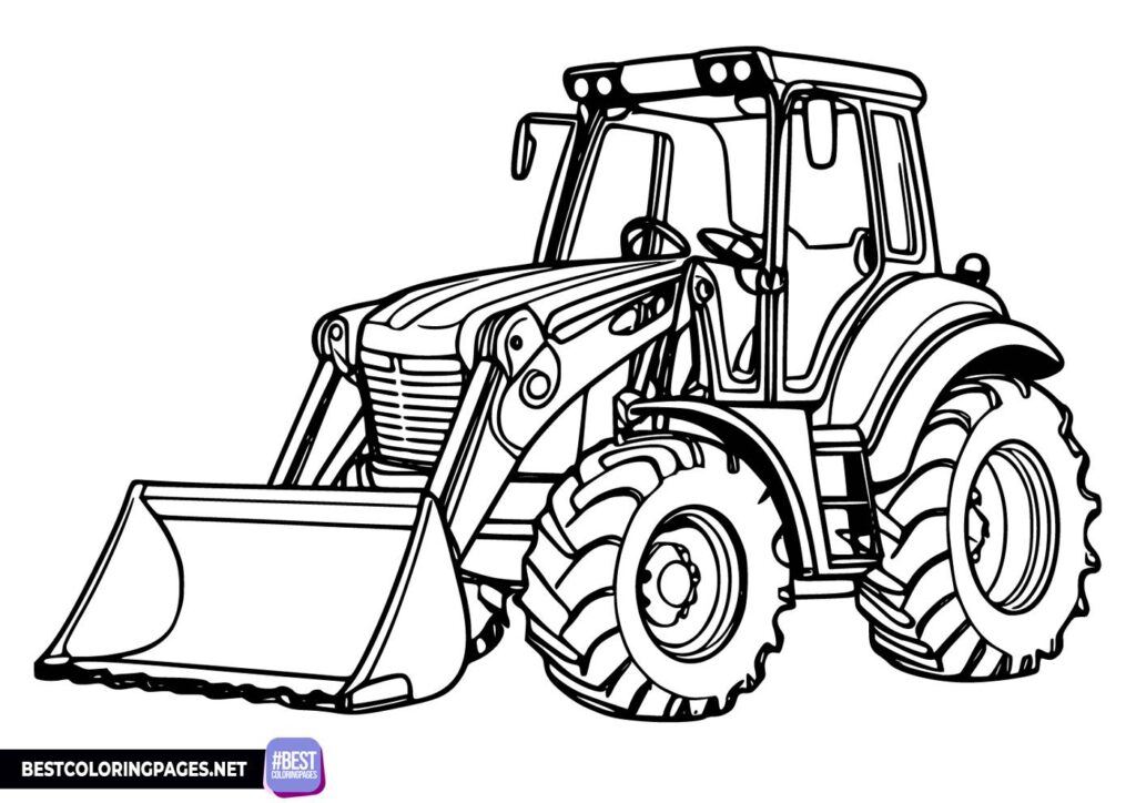 Digger coloring page