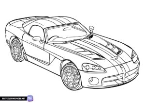Dodge Viper car coloring page
