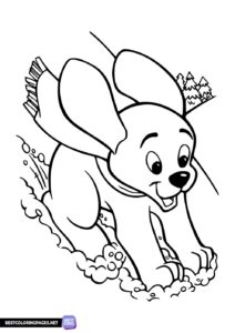 Dog coloring picture