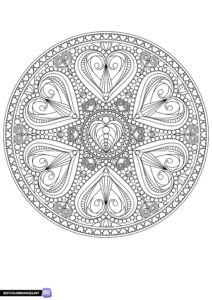 Easy mandala coloring page