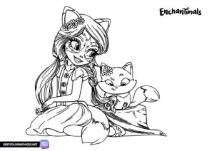 Enchantimals coloring page for kids