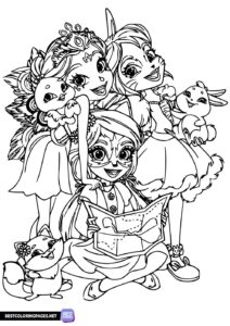 Enchantimals dolls coloring pages