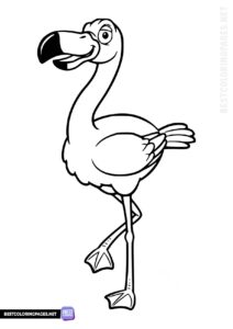Flamingo easy coloring pages