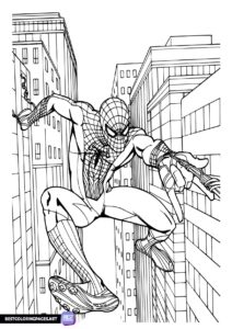 Free Coloring spiderman pages