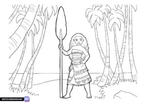Free Moana coloring pages to print