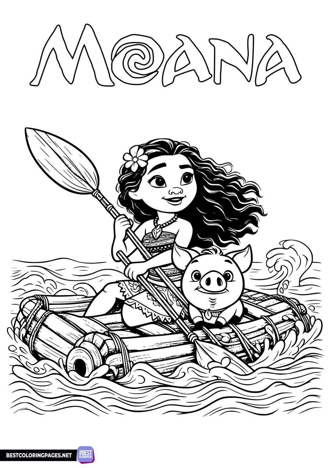Free colouring page Moana Free - Free Colouring Page Moana 1086x1536