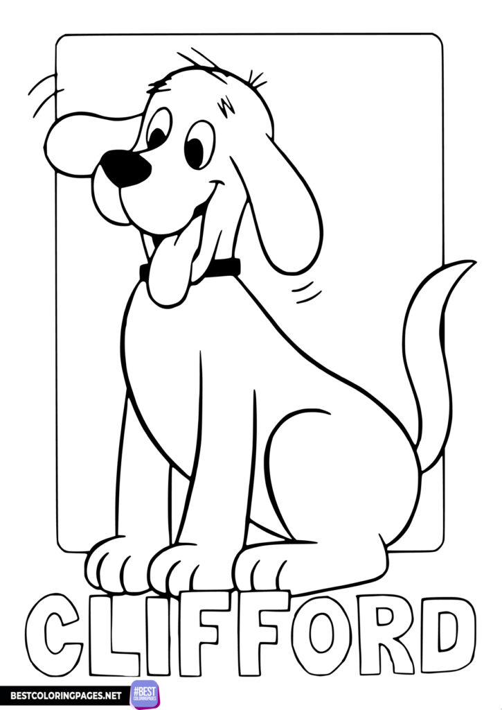 Free printable Clifford coloring pages