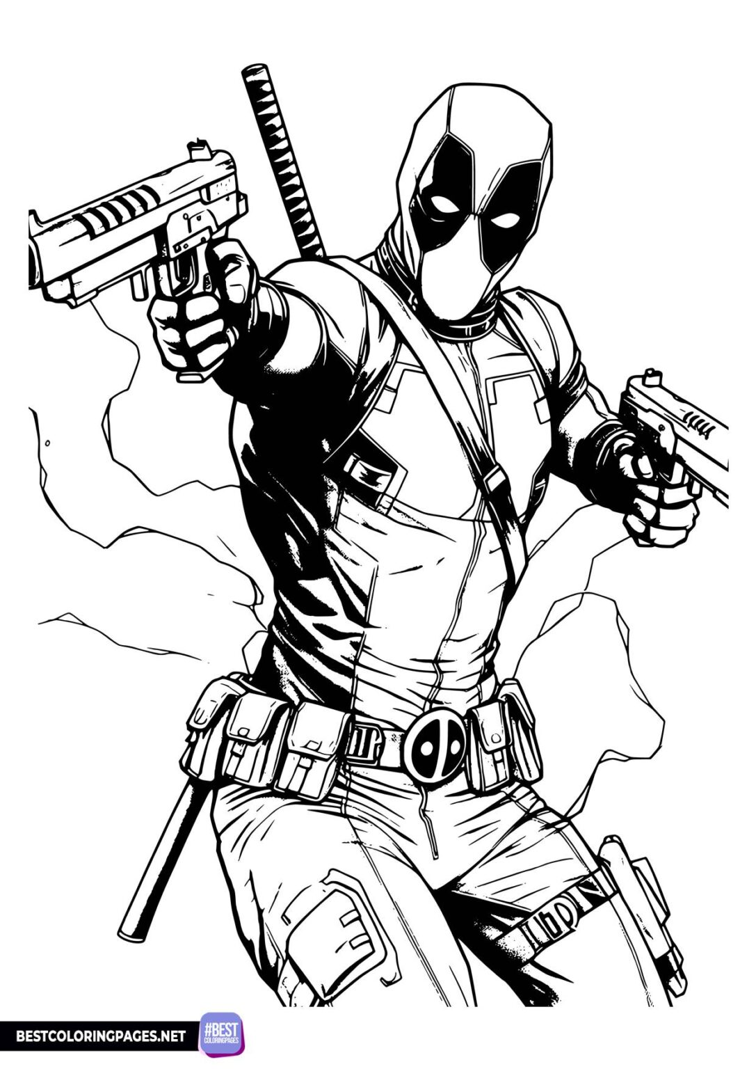 Free printable Deadpool coloring pages Free printable coloring pages Free printable Deadpool coloring pages Free printable coloring pages