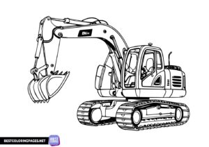 Free printable Excavator coloring pages