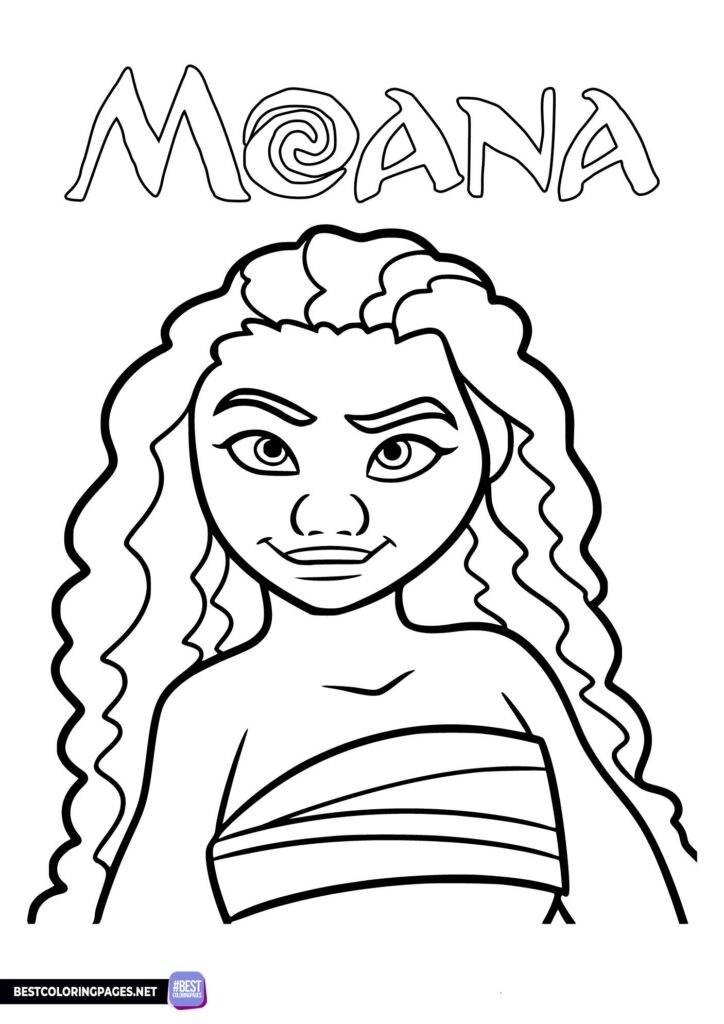 Free printable Moana coloring sheet