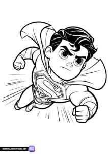 Free printable Superman coloring pages