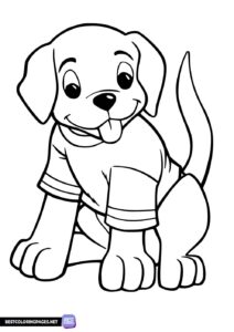 Free printable dog coloring page
