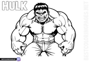 Furious Hulk to print coloring page