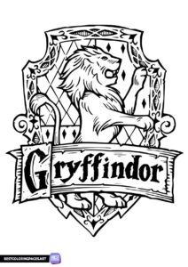 Gryffindor colouring page