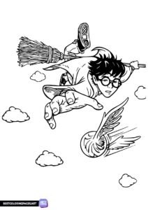 Harry Potter Quidditch coloring page