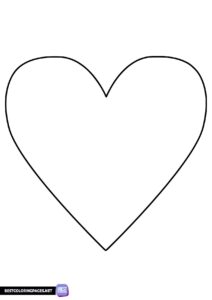 Heart coloring pages for kids