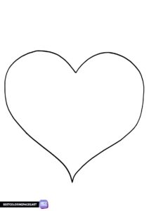 Heart prinatable coloring page